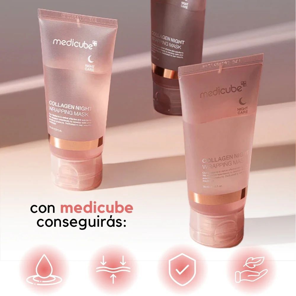 Colageno de Noche + Dos Regalos, Brocha Ajustable y Serum de labios